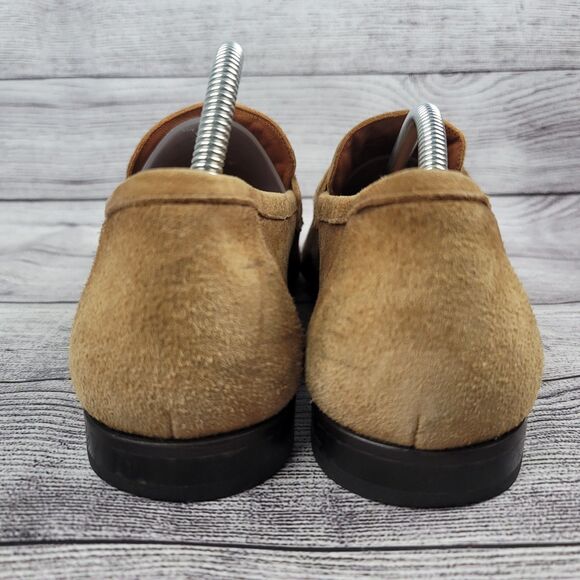 Donald Pliner TED2X Tan Suede Round Toe Slip On Horsebit Loafers, Size 10.5M - Picture 6 of 9
